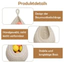 TUWENA Hängekorb 3 Stück - Handgewebte Aufbewahrungskörbe aus Jute Bild 1
