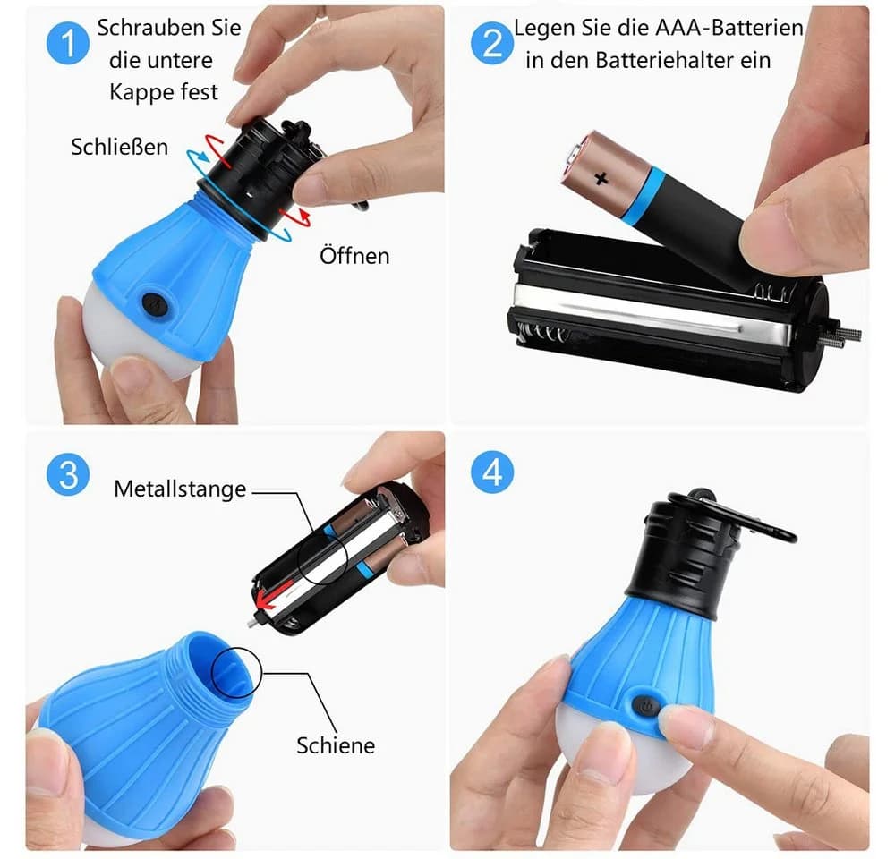 TUWENA LED Laterne 4er Set Campinglampe - Bild 5