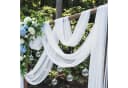 AFKSMILE Querbehang Weißer Tüllstoff Hochzeit Vorhang Dekoration Bild 4
