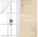 AFKSMILE Makramee Blumenampel 5er Set Beige Baumwolle Bild 5