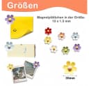 AFKSMILE 10er Set 3D Blumen Kühlschrankmagnete Bunt Kunstharz Bild 1