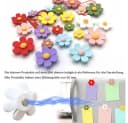 AFKSMILE 10er Set 3D Blumen Kühlschrankmagnete Bunt Kunstharz Bild 5