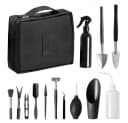 AFKSMILE 13-teiliges Gartenpflege-Set Schwarz mit Aufbewahrungstasche Bild 2
