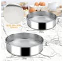 AFKSMILE Küchensieb-Set Edelstahl 15/20cm Feinmaschig Silber Bild 1