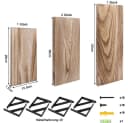 AFKSMILE 4er-Set Wandregal Holz Metall Retro Braun Bild 1