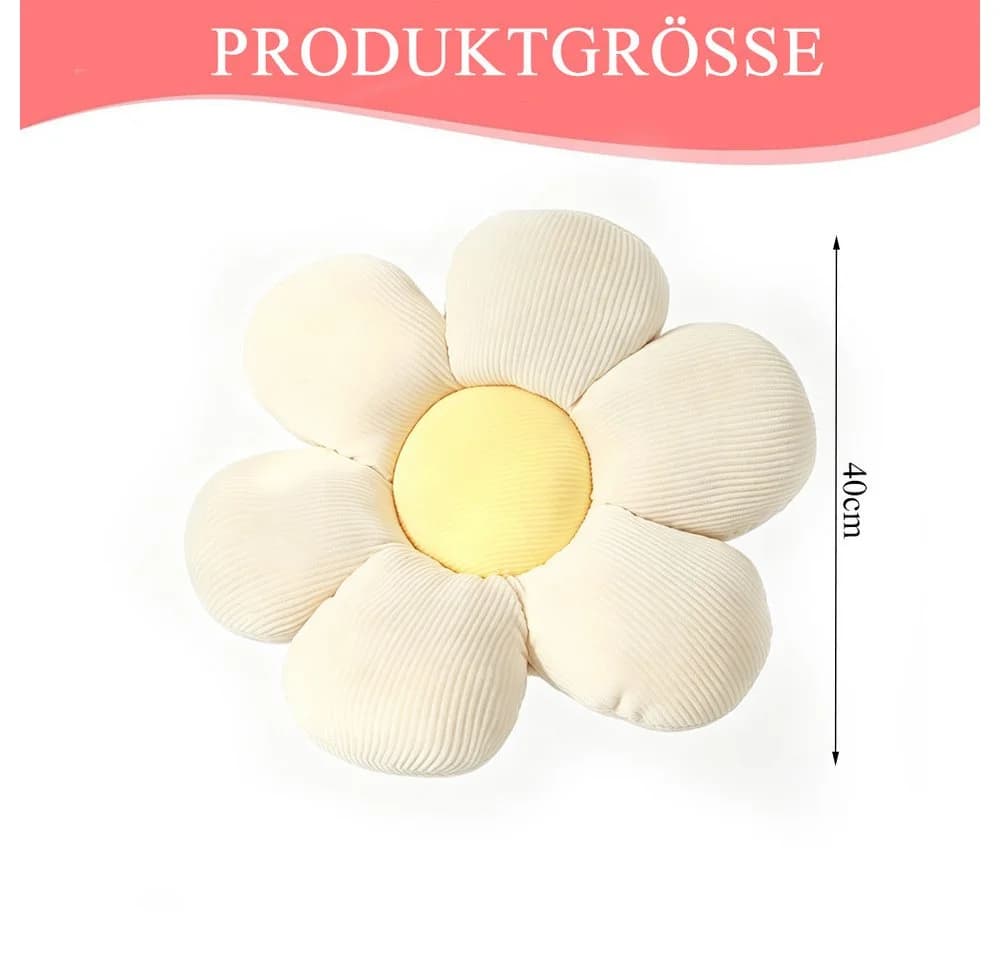 AFKSMILE Blumenbodenkissen Sitzkissen Blumenförmig Weich Rosa Gelb Grün