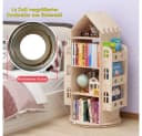TUWENA Bücherregal 4 Ebenen Massivholz 360° drehbar Bild 4