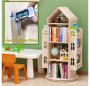 TUWENA Bücherregal 4 Ebenen Massivholz 360° drehbar Bild 5