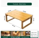 TUWENA Klappbarer Bambus Couchtisch Retro Beistelltisch Braun Bild 1