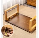 TUWENA Klappbarer Bambus Couchtisch Retro Beistelltisch Braun Bild 3