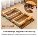 TUWENA Klappbarer Bambus Couchtisch Retro Beistelltisch Braun Bild 4