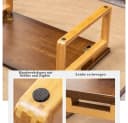 TUWENA Klappbarer Bambus Couchtisch Retro Beistelltisch Braun Bild 5