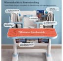 TUWENA Kinderschreibtisch Stuhl Set Blau Höhenverstellbar Bild 5
