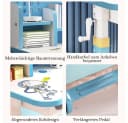 TUWENA Kinderschreibtisch und Stuhl Set höhenverstellbar Blau/Rosa Bild 3
