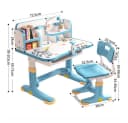 TUWENA Kinderschreibtischstuhl-Set Höhenverstellbar Blau Ergonomisch Bild 1
