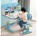 TUWENA Kinderschreibtischstuhl-Set Höhenverstellbar Blau Ergonomisch Bild 2