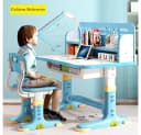 TUWENA Kinderschreibtischstuhl-Set Höhenverstellbar Blau Ergonomisch Bild 3