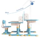 TUWENA Kinderschreibtischstuhl-Set Höhenverstellbar Blau Ergonomisch Bild 4