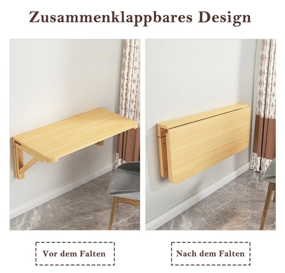 TUWENA Wandklapptisch Massivholz Kiefern Faltbar Wandmontiert - Bild 4