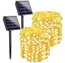 AFKSMILE LED Solarleuchte 2x12M & 2x22M Kupferdraht 8 Modi Warmweiß/Bunt Bild 2