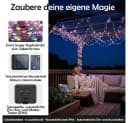 AFKSMILE LED Solarleuchte 2x12M/2x22M Kupferdraht 8 Modi Bunt Bild 1