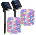 AFKSMILE LED Solarleuchte 2x12M/2x22M Kupferdraht 8 Modi Bunt Bild 2
