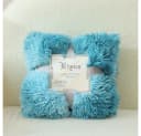 TUWENA Wohndecke Kuscheldecke Blau Plüsch Flauschig Bild 2
