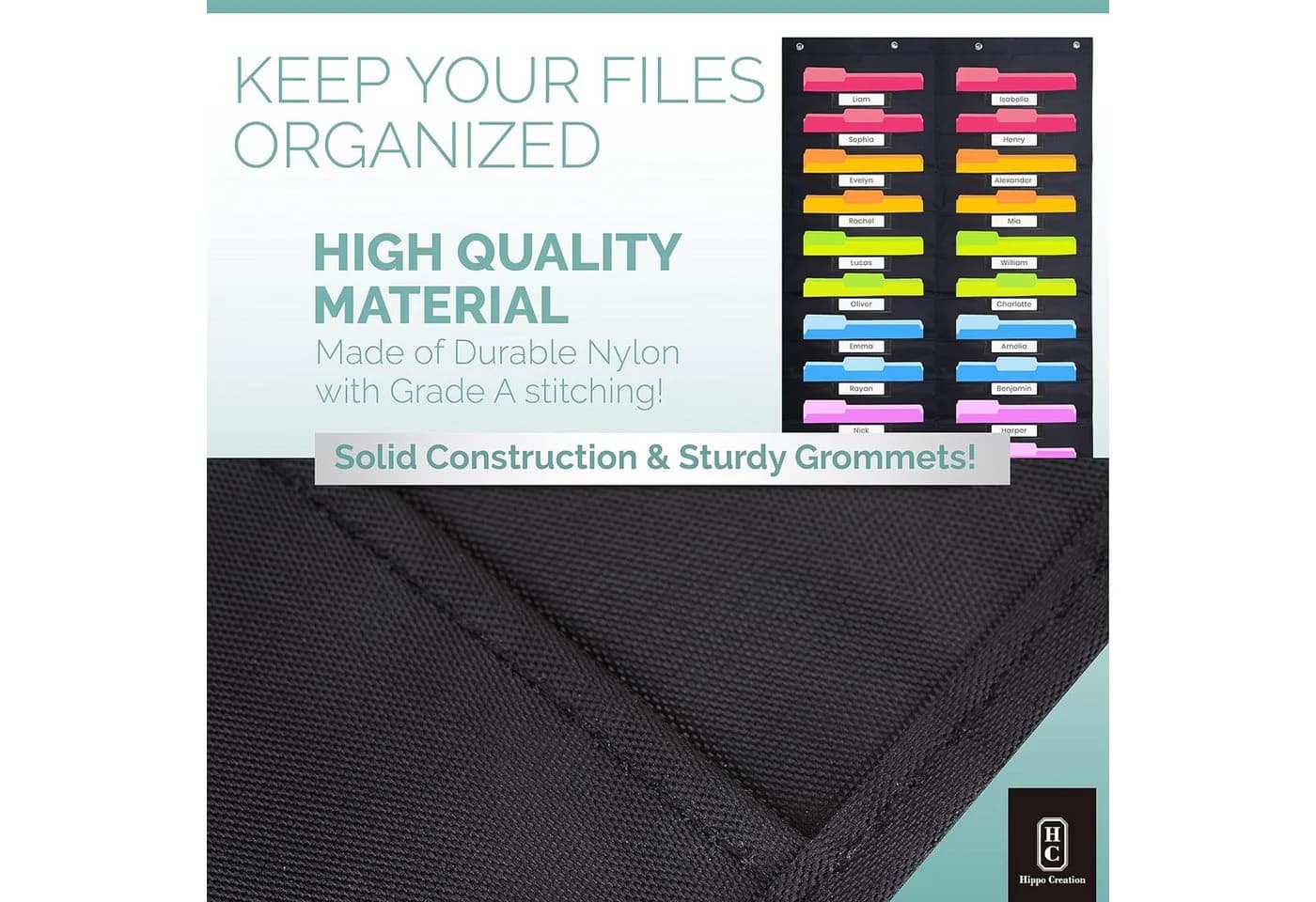 Hippo Creation Heavy Duty Organizer Wandtaschen für Büro & Schule - Bild 5