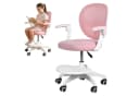 Rutaqian Kinder-Schreibtischstuhl Rosa mit verstellbarer Fußstütze und Klapparm Bild 2