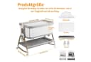 Rutaqian Beistellbett 3-in-1 Babywiege grau höhenverstellbar Bild 1