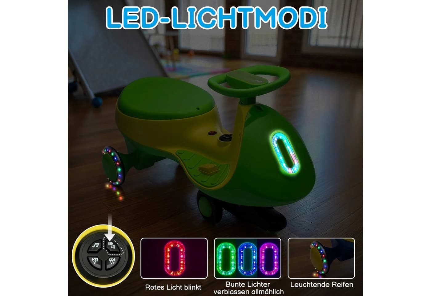 LALAHO Elektro-Kinderauto 12V Musik Bluetooth LED-Leuchten - Bild 4