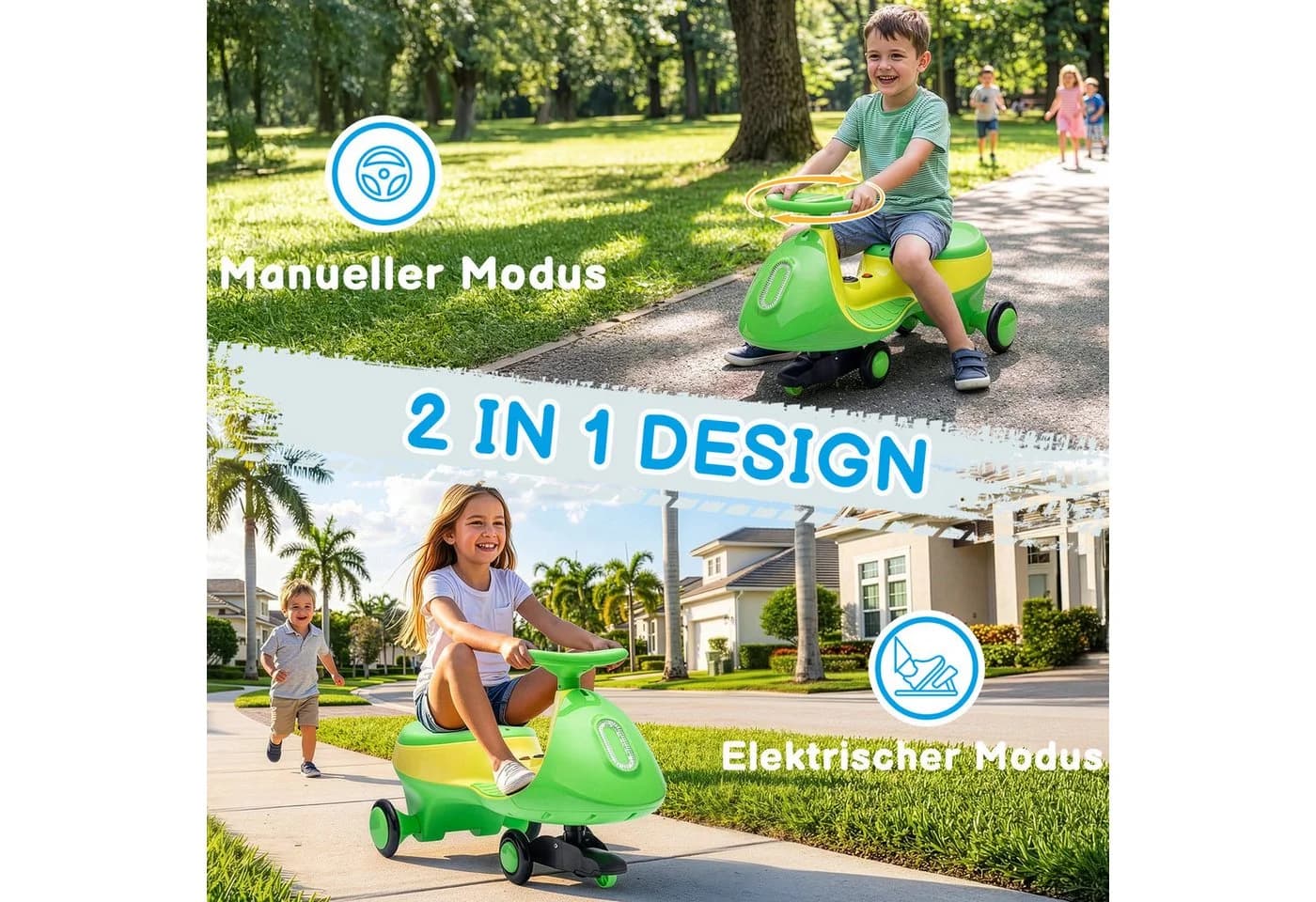LALAHO Elektro-Kinderauto 12V Musik Bluetooth LED-Leuchten - Bild 5