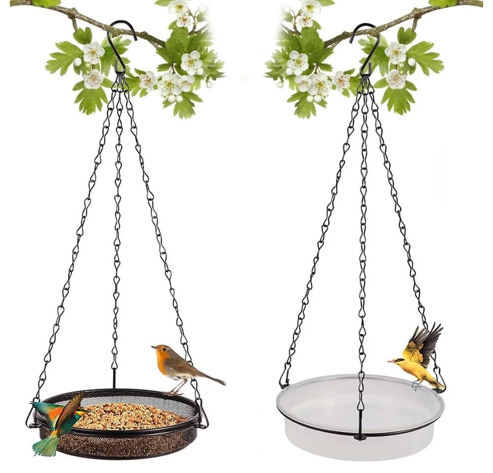 TUWENA Vogelfutterspender 2er Set mit Kette & Haken - Bild 2