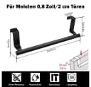 TUWENA Handtuchstange 2 Stück Türhandtuchhalter Schwarz Bild 1