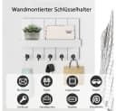 TUWENA Schlüsselbrett mit 5 Haken, Dekoratives Holz Wandregal, Schlüsselablage Bild 4