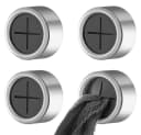 TUWENA Handtuchklemme Geschirrtuchhalter 4 Stück Set Rund Silber Bild 2