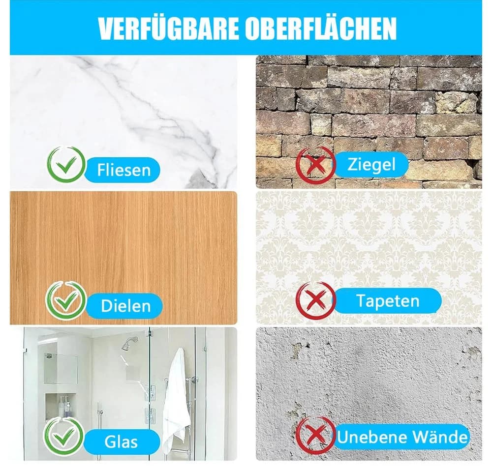 TUWENA Handtuchklemme Geschirrtuchhalter 4 Stück Set Rund Silber - Bild 5