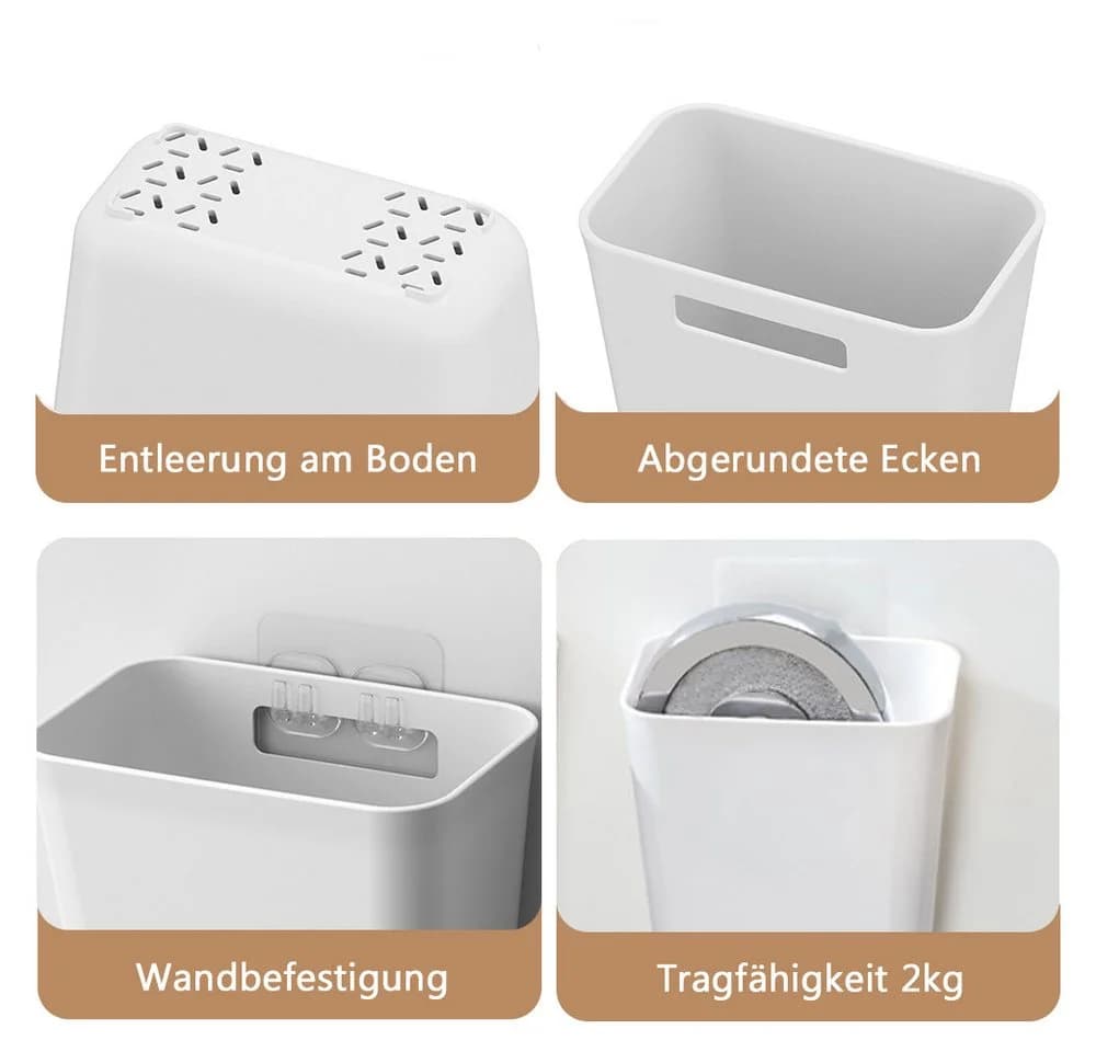 TUWENA Aufbewahrungsbox 4 Stück Küchenschranktür-Aufbewahrungsbox, Wandaufbewahrungsboxen, für Schrank, Badezimmer, Kühlschrank - Bild 3