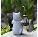 TUWENA LED Solarleuchte Katze Gartenfigur mit Solar Laterne Bild 5