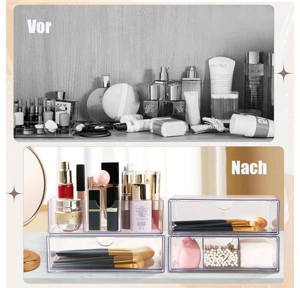 TUWENA Organizer 2er-Set Stapelbarer Organizer mit Schubladen - Bild 5