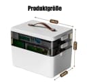 TUWENA Aufbewahrungsbox 3 Ebenen Medikamenten Aufbewahrung Hausapotheke mit Tragegriff Bild 1
