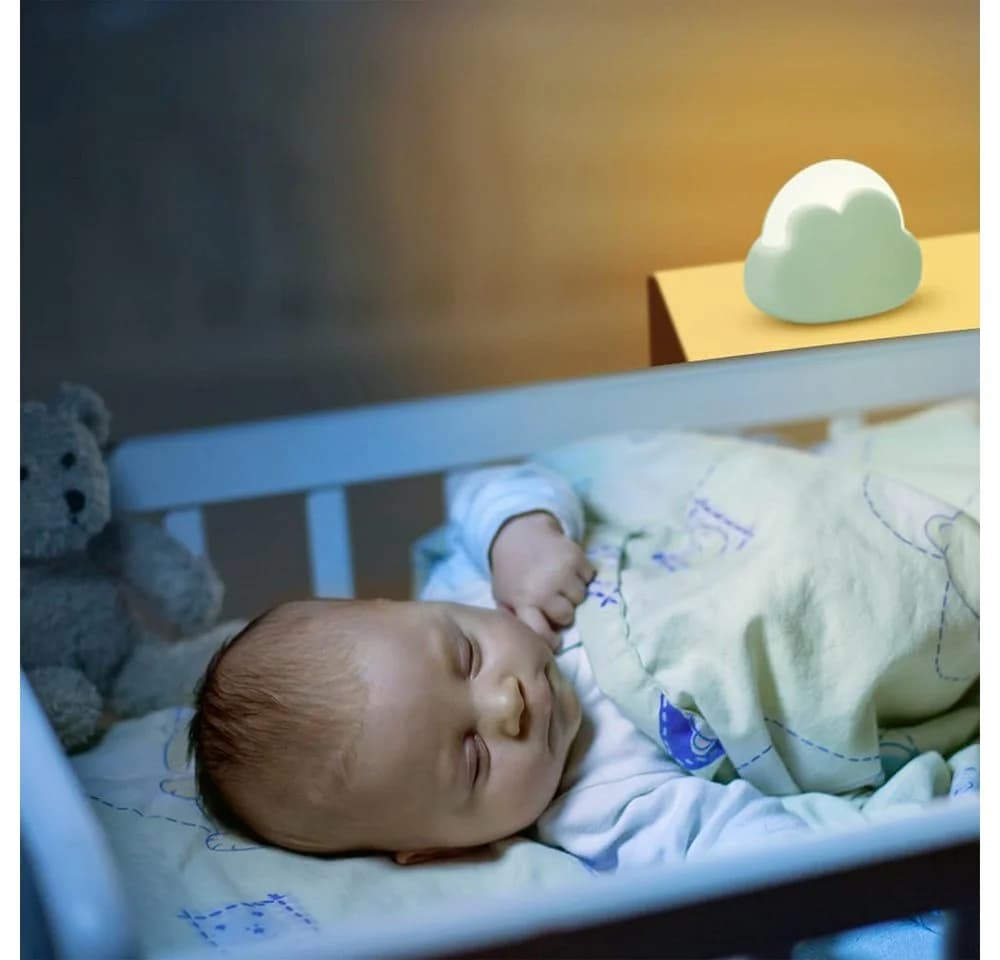 TUWENA LED Nachtlicht Wolkenform Blau Dimmbar Kinder Nachtlampe
