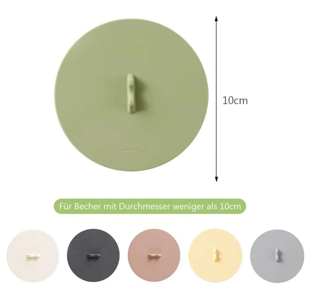AFKSMILE Silikon-Deckel 6-tlg. Bunt 10cm Auslaufsicher