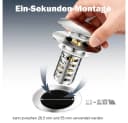 AFKSMILE Pop-Up Abflussstopfen Edelstahl Silber Universal 28,5-55 mm Bild 5
