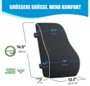 AFKSMILE Rückenkissen Memory Foam Schwarz mit Riemen Bild 1