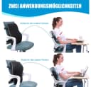 AFKSMILE Rückenkissen Memory Foam Schwarz mit Riemen Bild 3