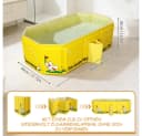 AFKSMILE Faltbare Babybadewanne PVC Gelb mit Zubehör Bild 1