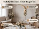 GARRYFIZH Rosenbogen Metall Rundbogen Gold Hochzeitsbogen Deko Rankhilfe Bild 4