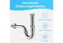 SURFOU Siphon für Waschbecken 1 1/4 Zoll Edelstahl mit Geruchsverschluss Bild 5