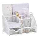 FANNOU Tischelement Organizer Grau Mesh Metall Schreibtisch Organizer Bild 1
